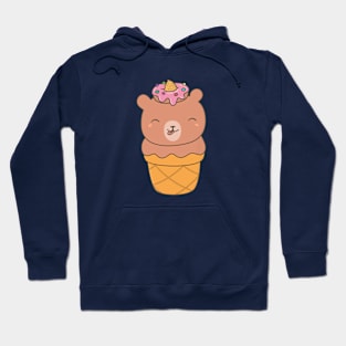 Kawaii Cute Ice Cream Bear T-Shirt Hoodie
